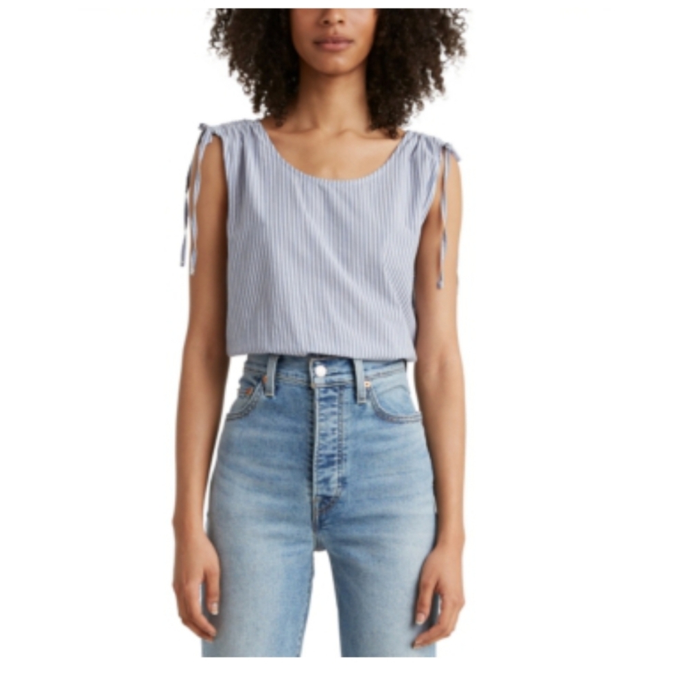 LEVI MAGNOLIA SHOULDER TIE TOP